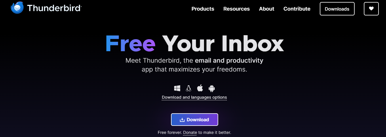 thunderbird - Gmail Alternatives