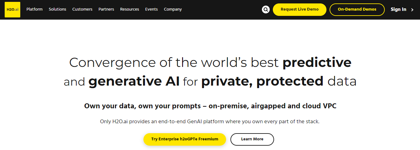 h2o ai - AI Tools for Business Analyst