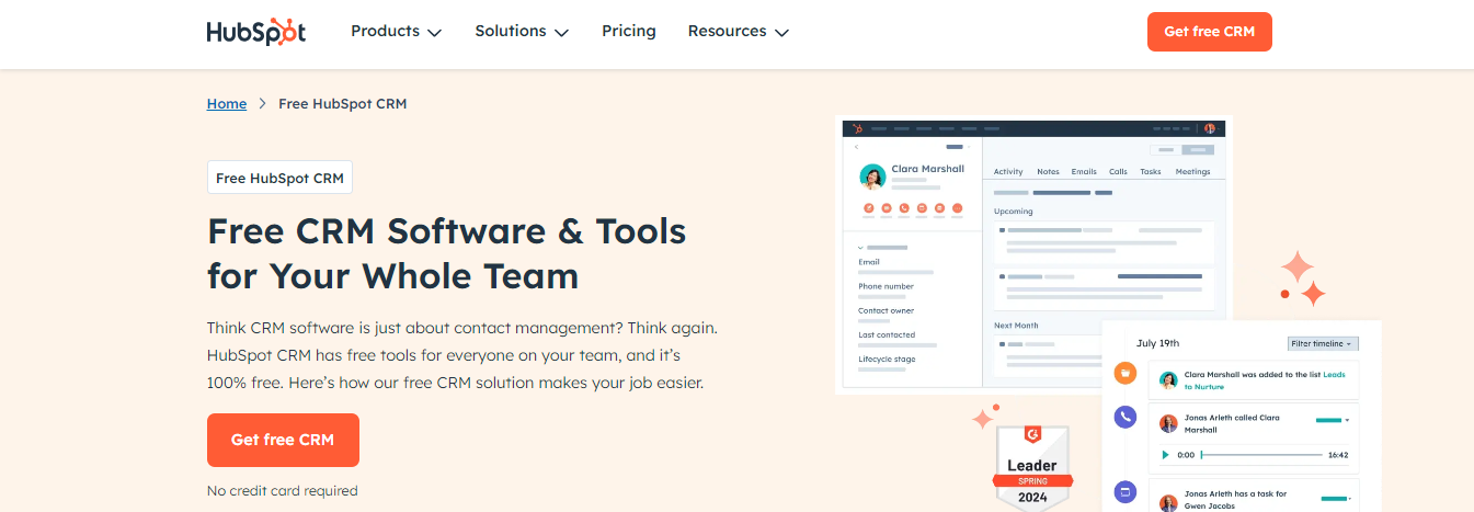 hubspot - Small Business Productivity Tools