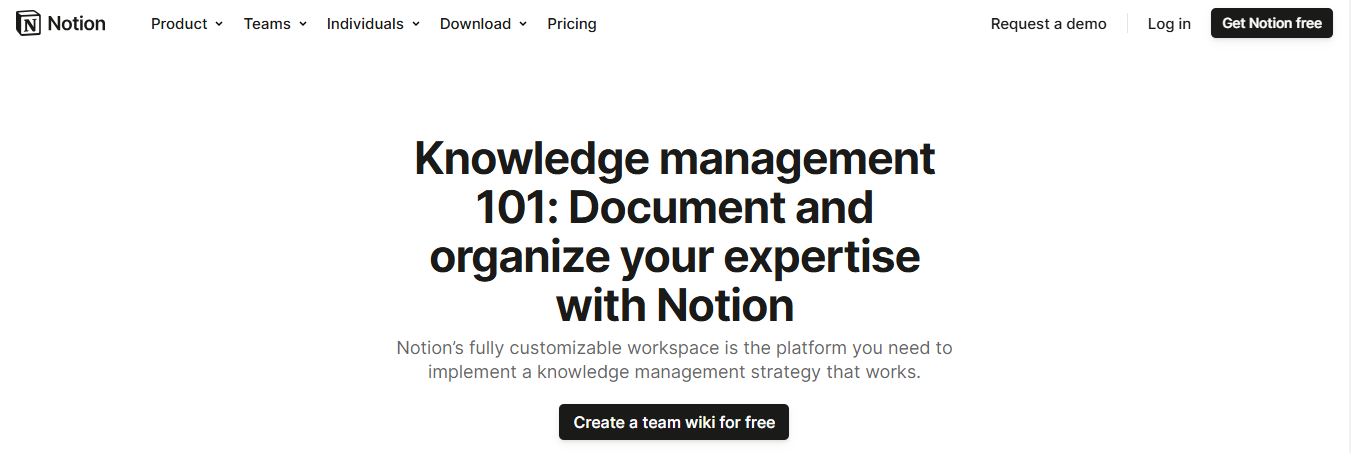 notion - Team Productivity Apps