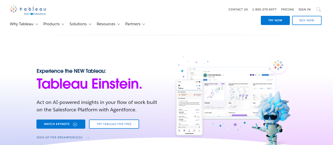 tableau - AI Tools for Business Analyst