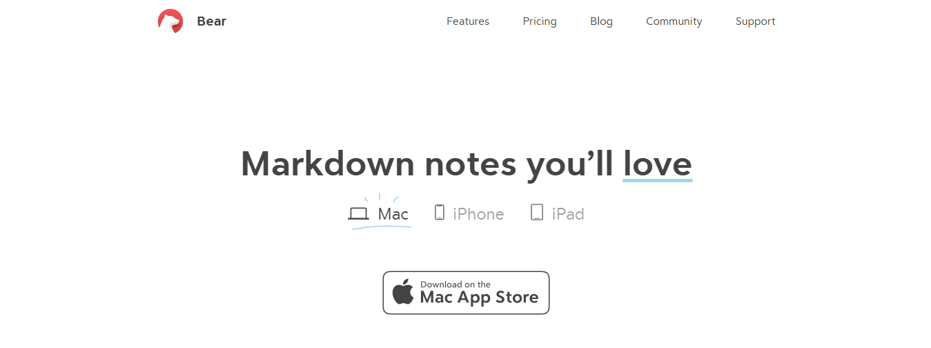 bear - Best Note-Taking App for Coding 