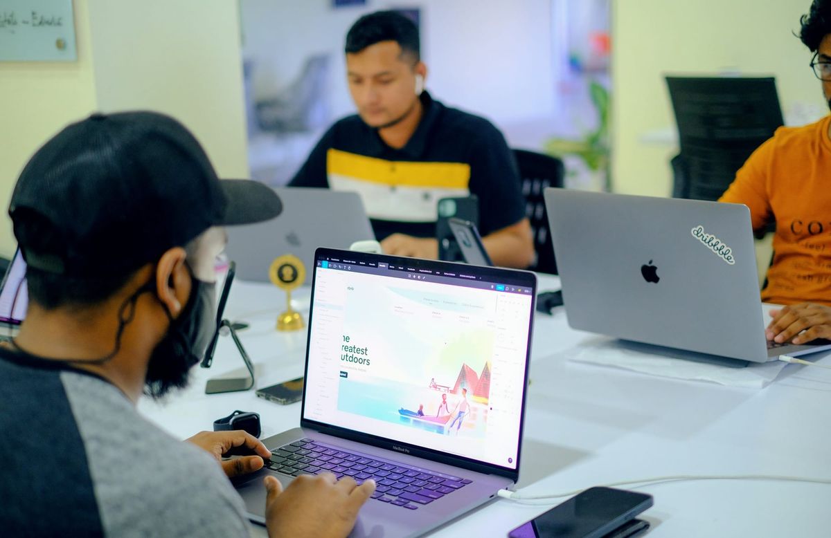 man on a laptop