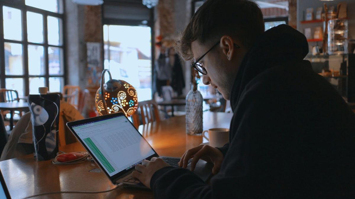 man on a laptop - Best Email Parser