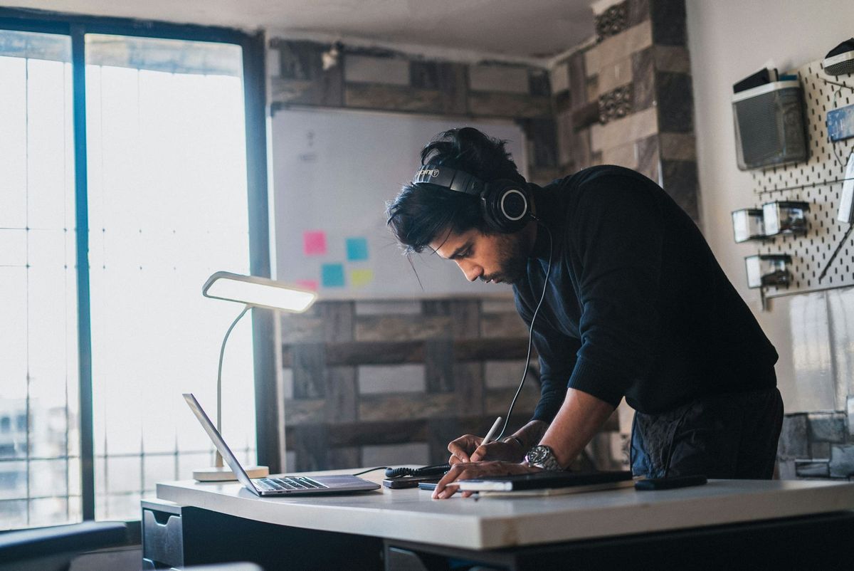 man working in an office - Improve Focus and Productivity 