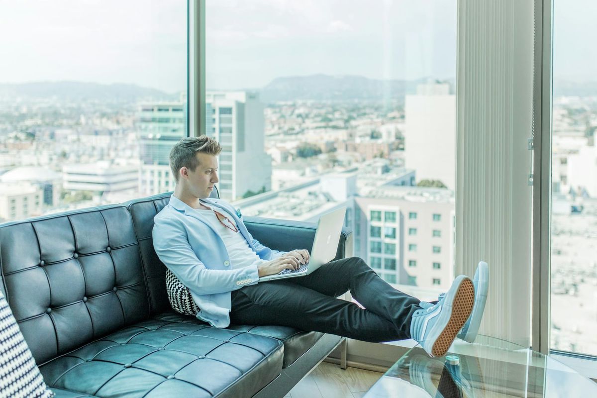 Man Working - AI-Driven Text Summarization
