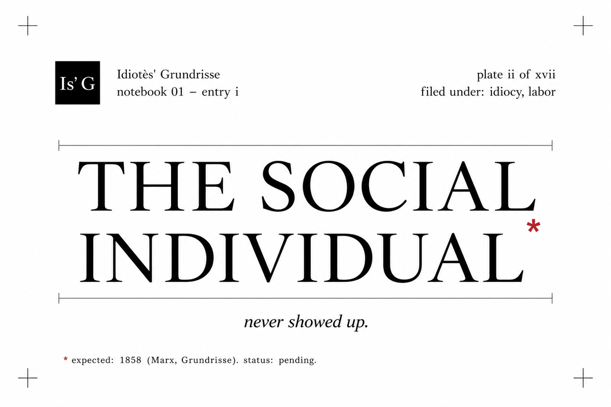 The Social Individual Never Showed Up