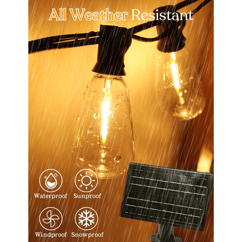 GHUSTAR Out Door Solar String Lights