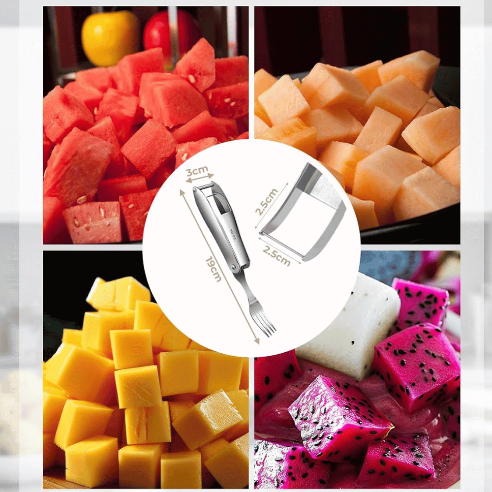 CripsTaste Fruit Cutter with Retractable Fork