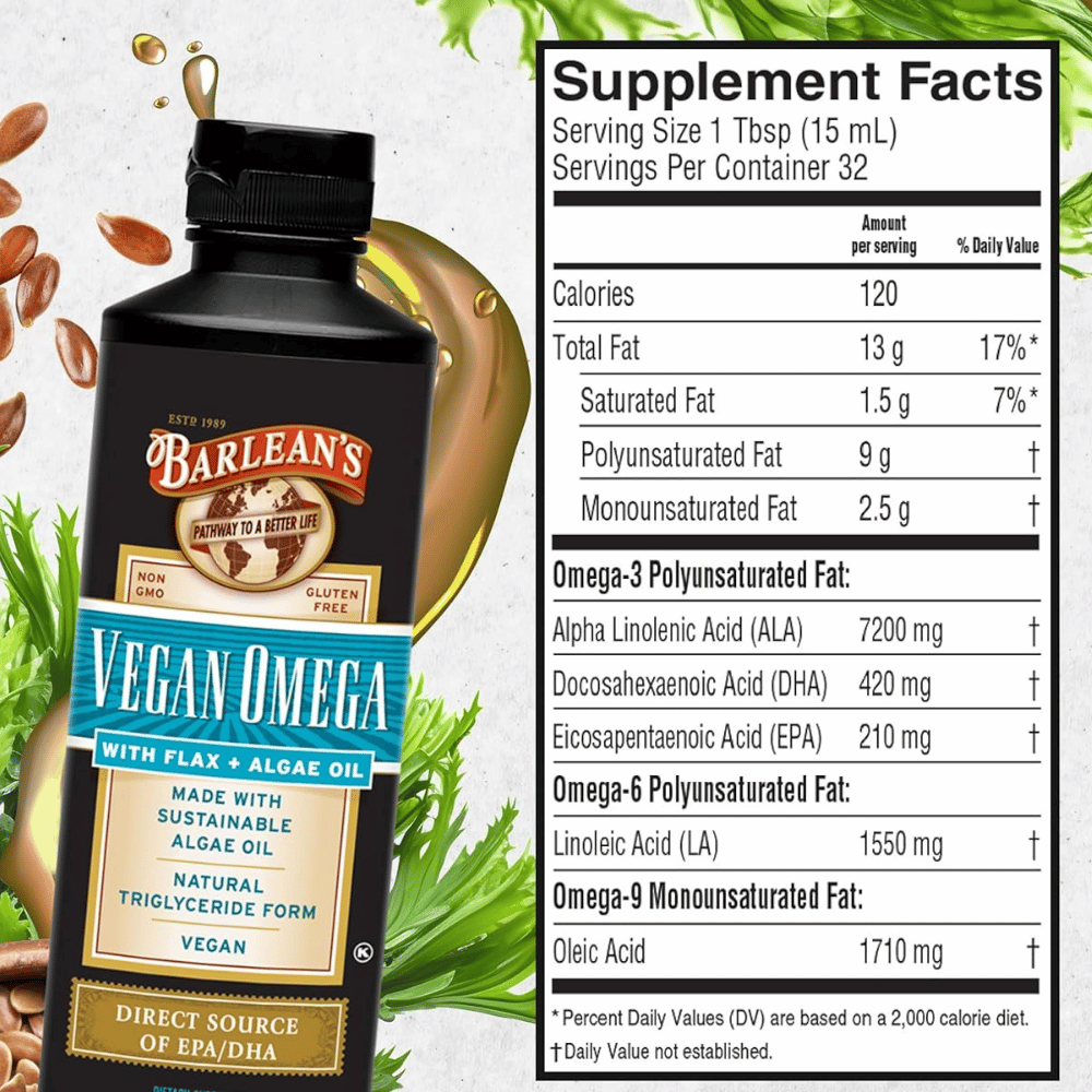 Barlean's Vegan Flax & Algae Oil