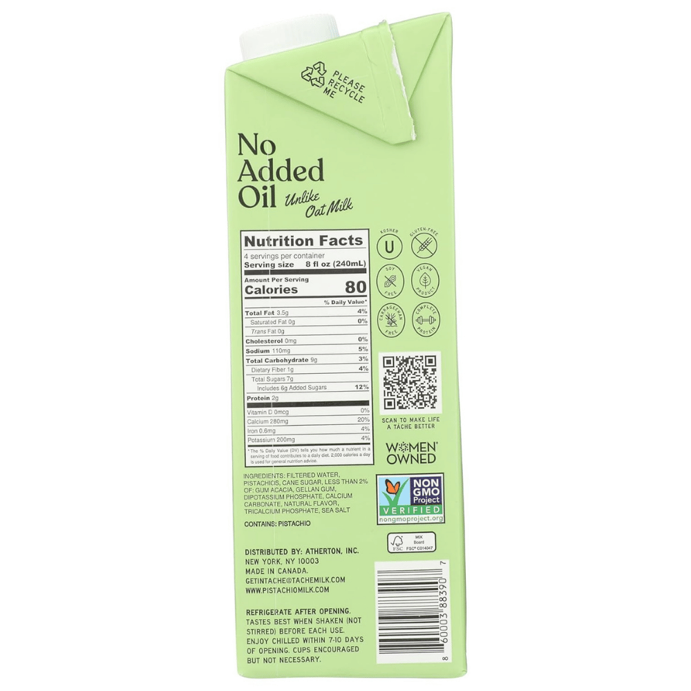 Tache Original Barista Blend Pistachio Milk