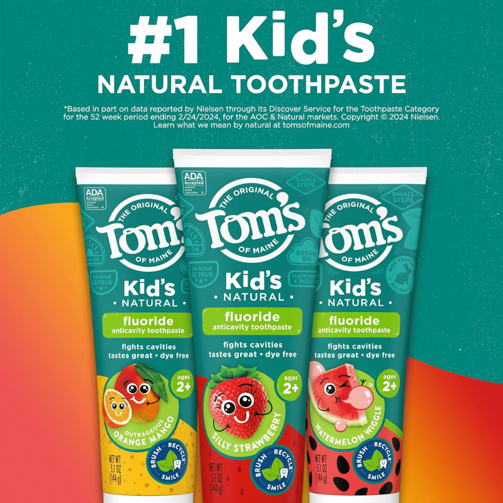 Tom's of Maine Variety Strawberry, Orange Mango, Watermelon Toothpaste