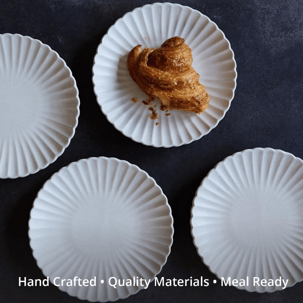 Goodies White Flower Ceramic Plates