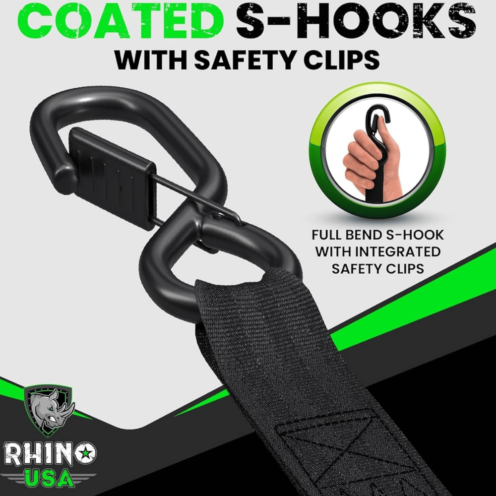 Rhino USA Retractable Ratchet Straps