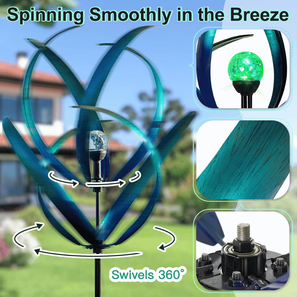Lariander Wind Spinner with Solar Light