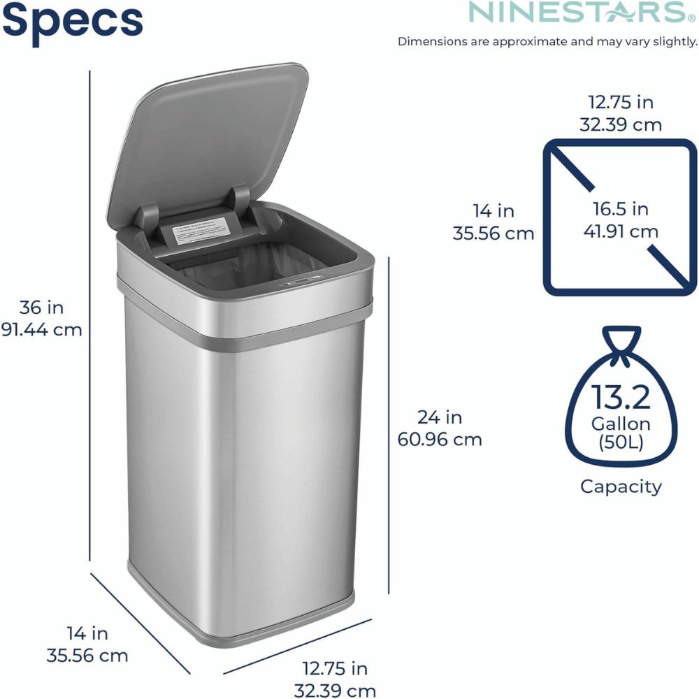 Ninestars Odor Neutralizing Smart Trash Can