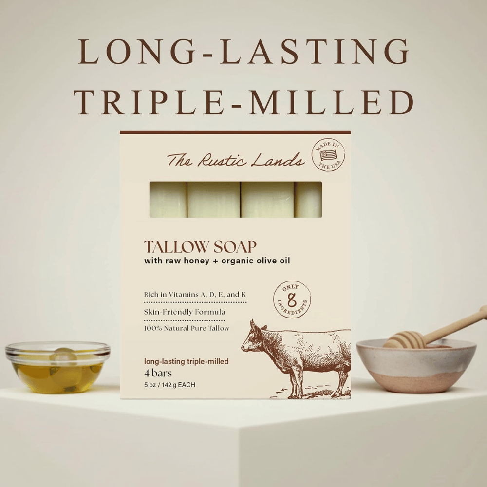 The Rustic Lands Natural Beef Tallow Soap