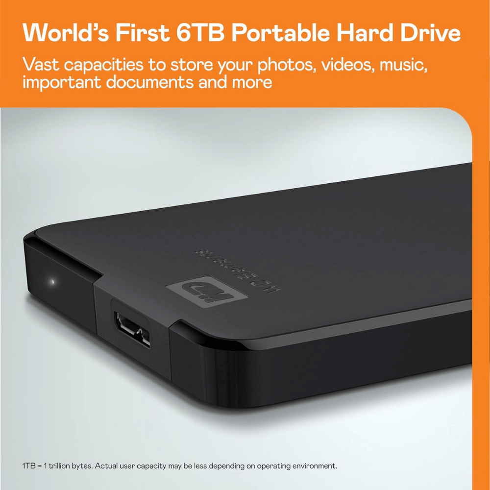 WD 6TB Elements Portable External Hard Drive