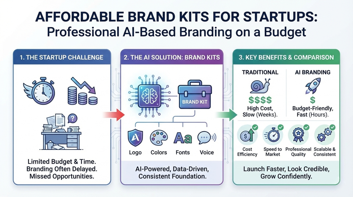 Affordable Brand Kits for Startups | Professional AI-Based Branding on a Budget
