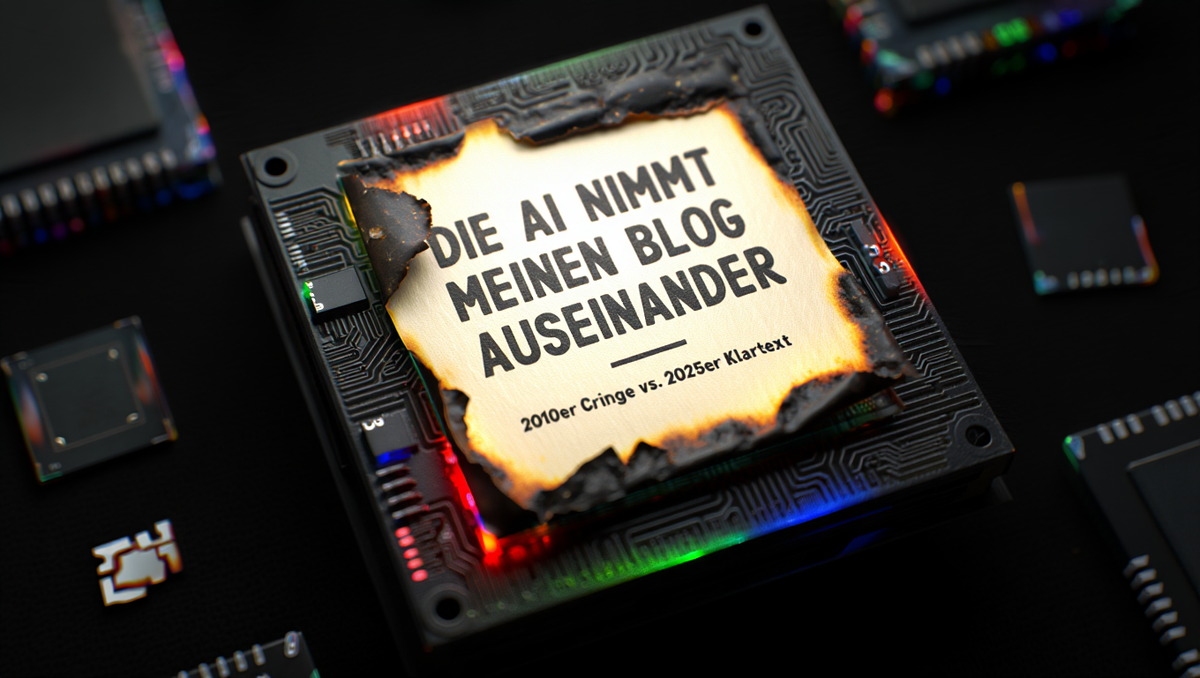 Die AI nimmt mein alten Blog auseinander – 2010er Cringe vs. 2025er Klartext