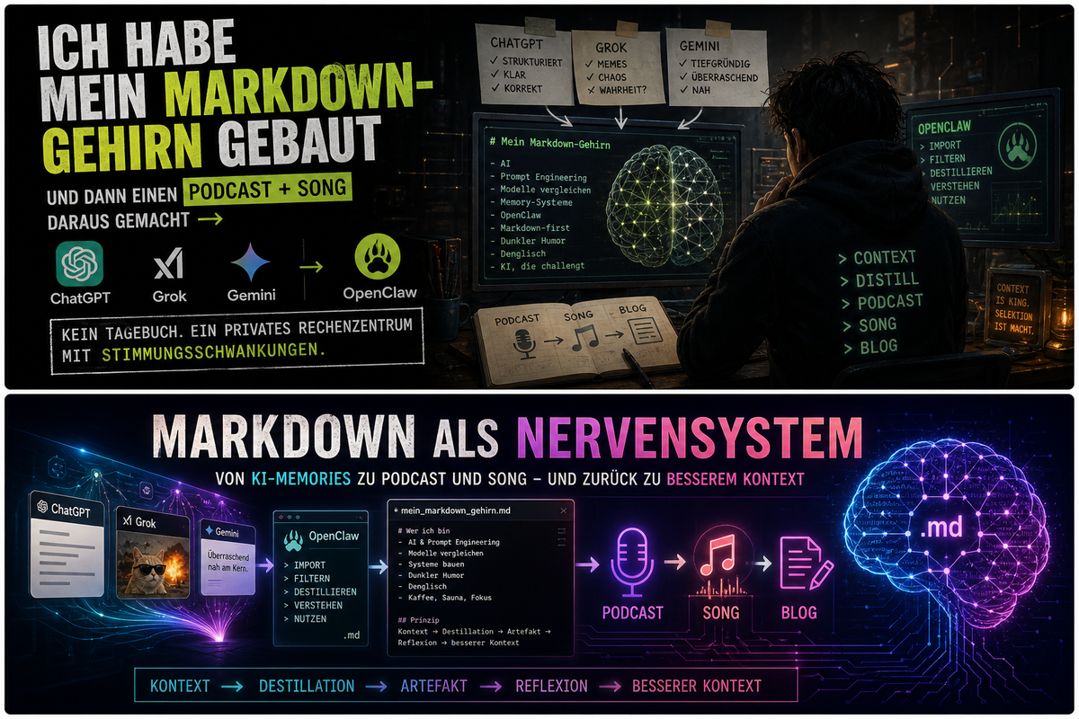# Ich habe mein Markdown-Gehirn gebaut – und dann einen Podcast + Song daraus gemacht 🧠🎙️