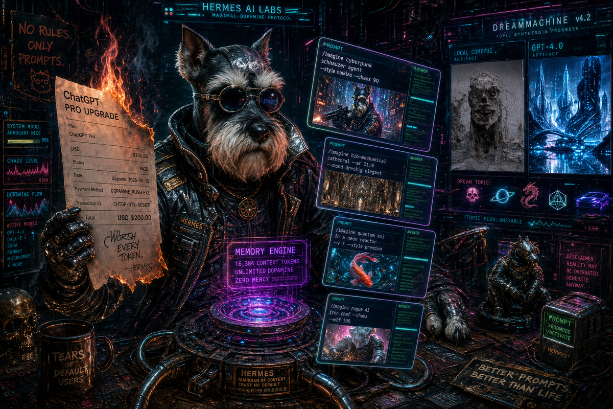 Hermes: Mein AI-Agent mit Zähnen, Memory und eigenem Cockpit  🐕‍🦺🤖