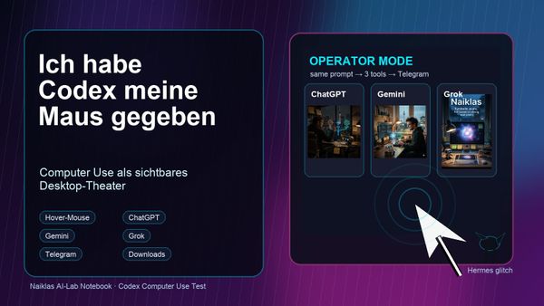Ich habe ChatGPT (Codex) meine Maus gegeben 🤯🖱️
