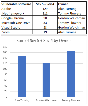 Vulnerable Software List by Owner