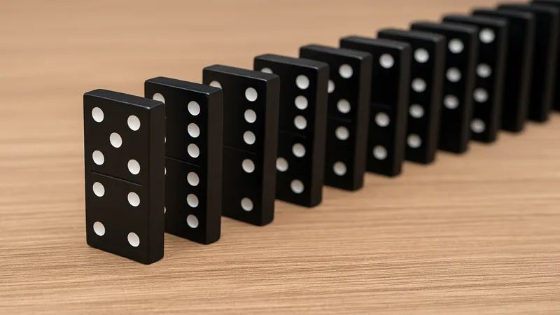 Dominos in a line