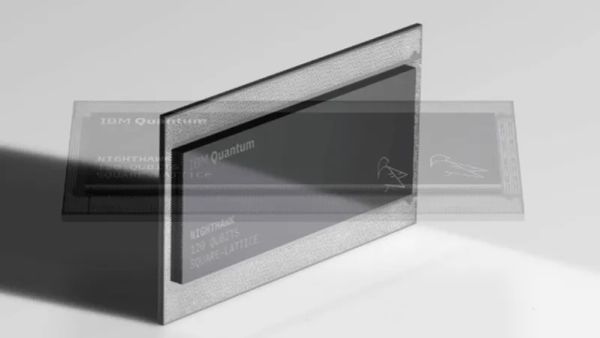 A picture showing two states of the NightHawk processor standing up and lying down at the same time.