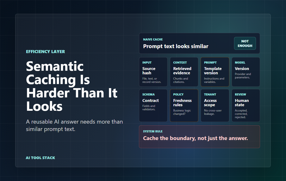 Semantic Caching Is Harder Than It Looks