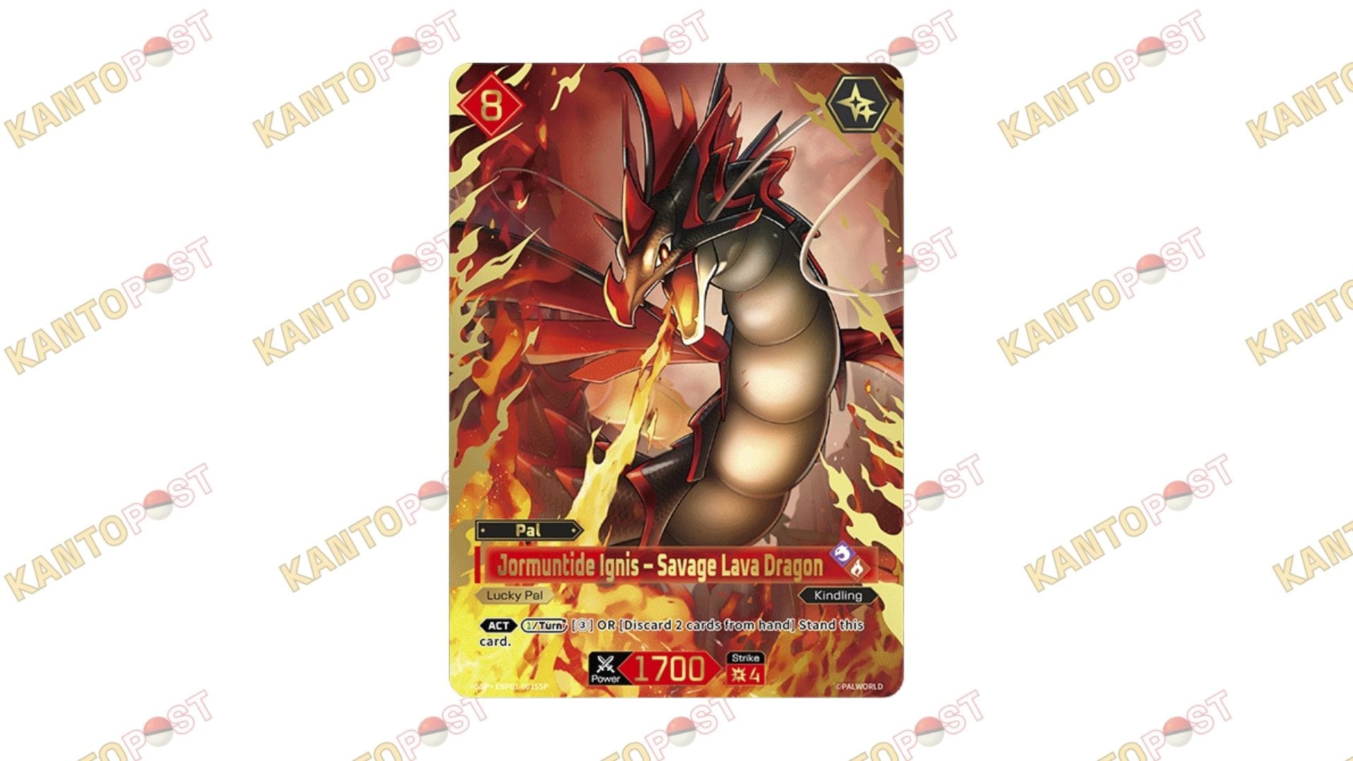 Jormuntide Ignis - Savage Lava Dragon SSP Palworld card from Palworld TCG