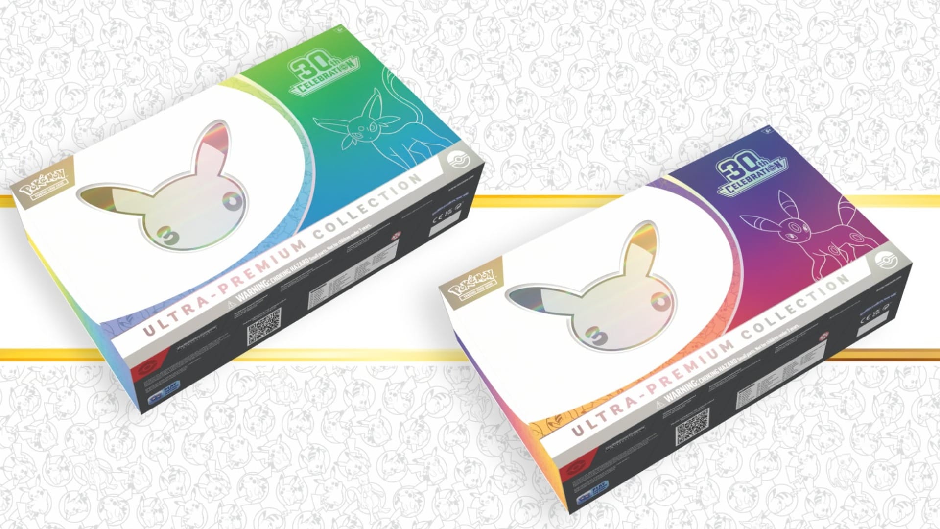 The Pokémon 30th Celebration Ultra-Premium Collection boxes