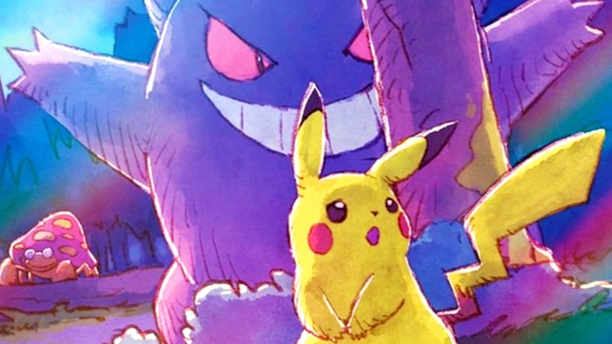 Pikachu and Gengar in Chinese Pokémon card artwork from Pikachu 172/151