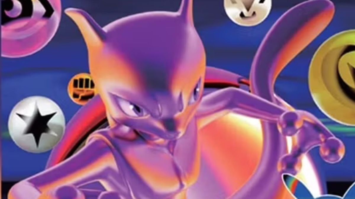 Mewtwo ex Futuristic Rare Pokémon card from the Pokémon 30th Celebration set