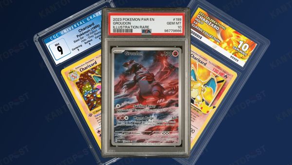 A selection of the best grading services for Pokemon cards including PSA, ACE, and CGC