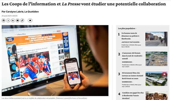 Étude de faisabilité d'un partenariat avec La Presse