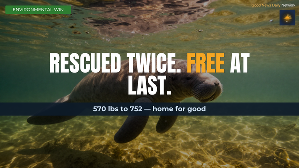 Rescued Twice, This Manatee Finally Swam Free