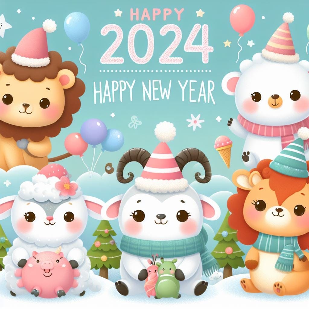 Happy New Year Sticker pack for kids