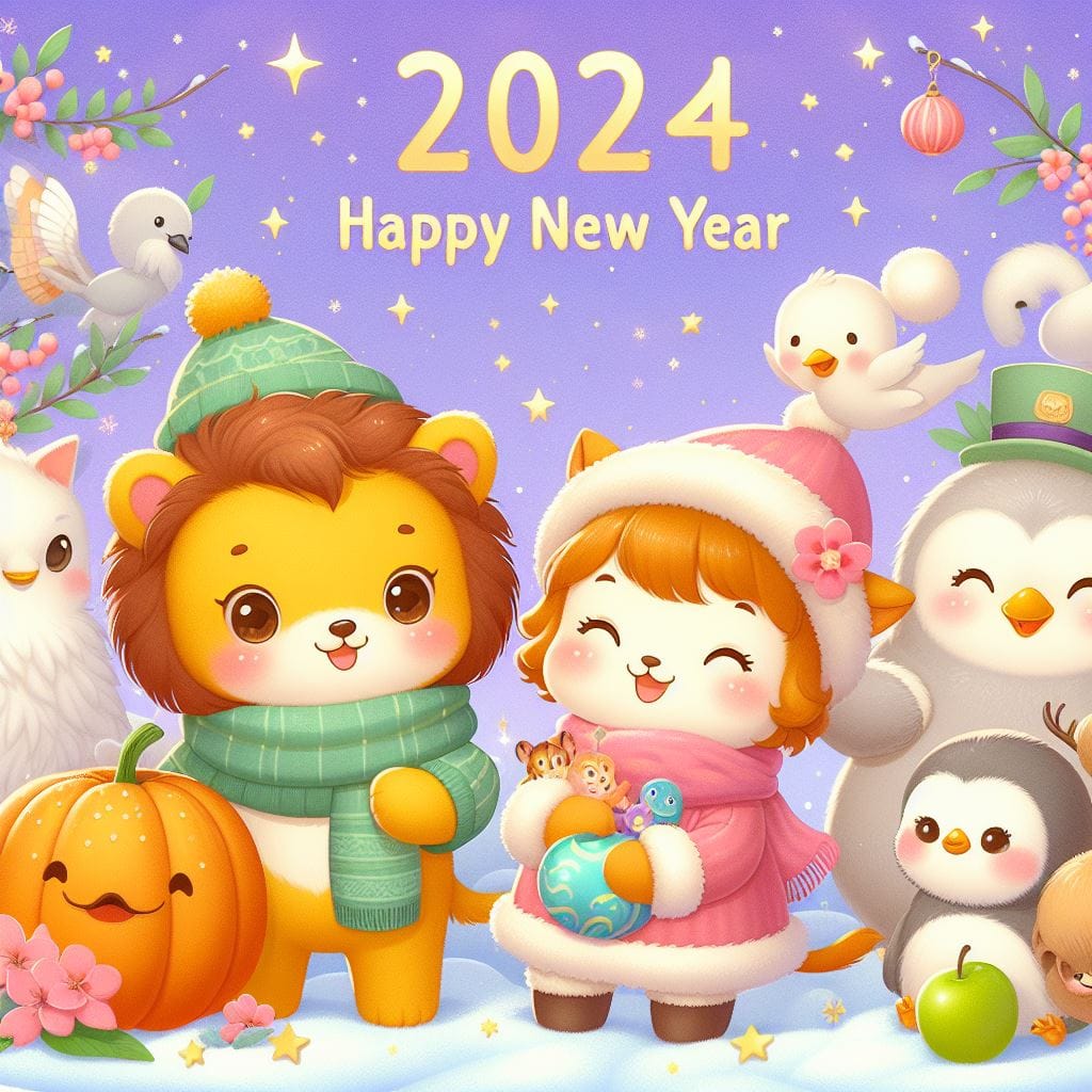 Happy New Year Sticker pack for kids