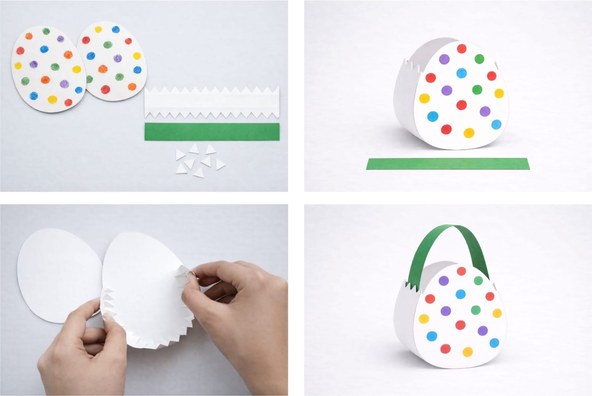 DIY Easter Egg Paper Basket Crafts for Kids