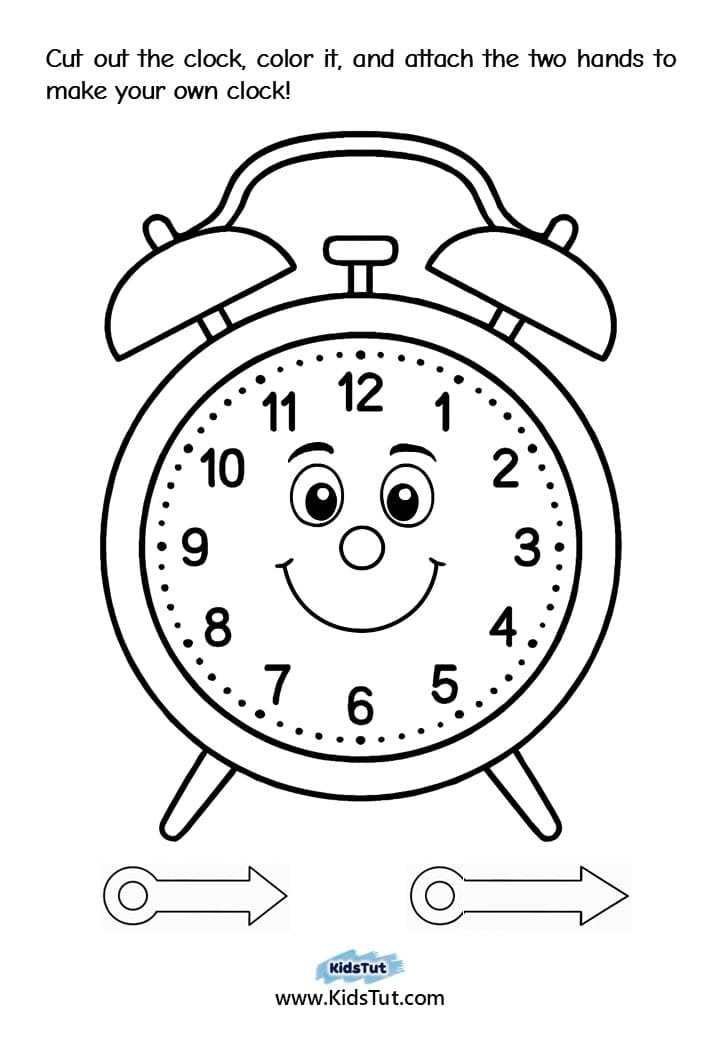 Worksheets for Kids: Fun Clock Craft to Learn Time