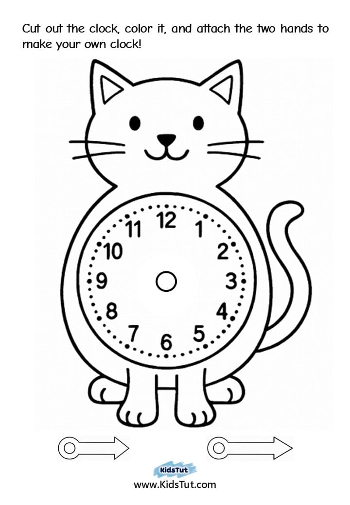 Worksheets for Kids: Fun Clock Craft to Learn Time