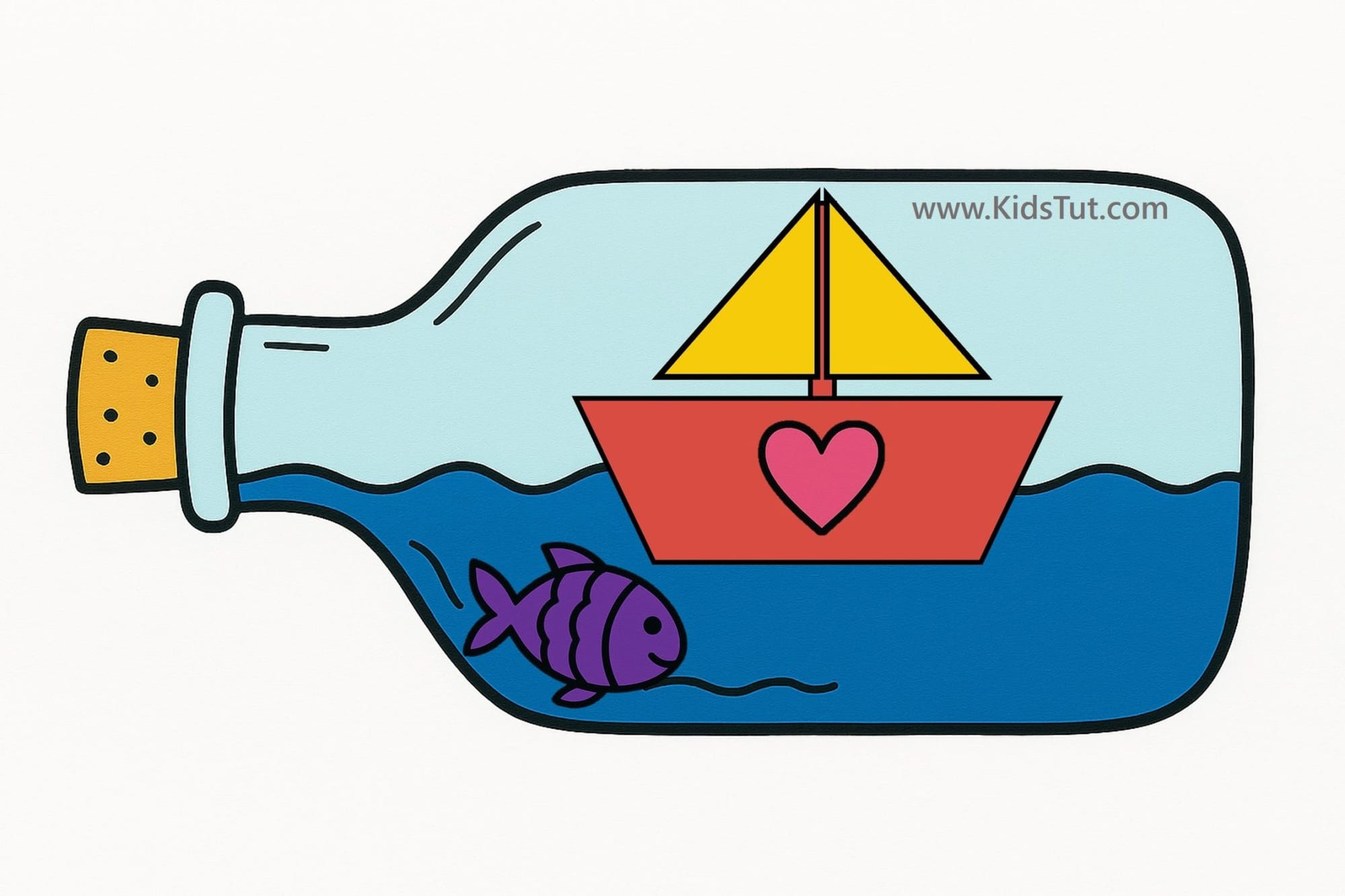 Ocean Crafts for Kids: Sailboat in a Bottle Craft