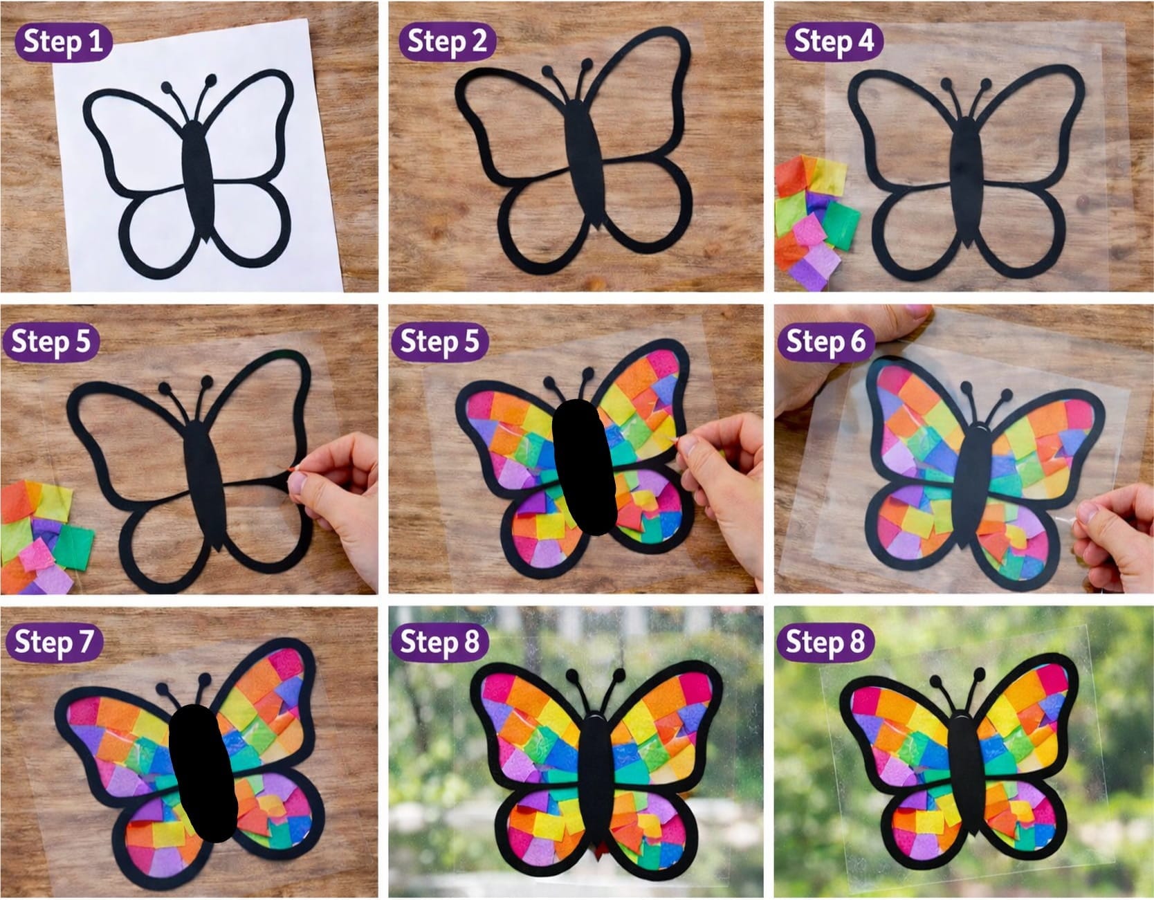 Colorful Spring Suncatcher Crafts for Kids