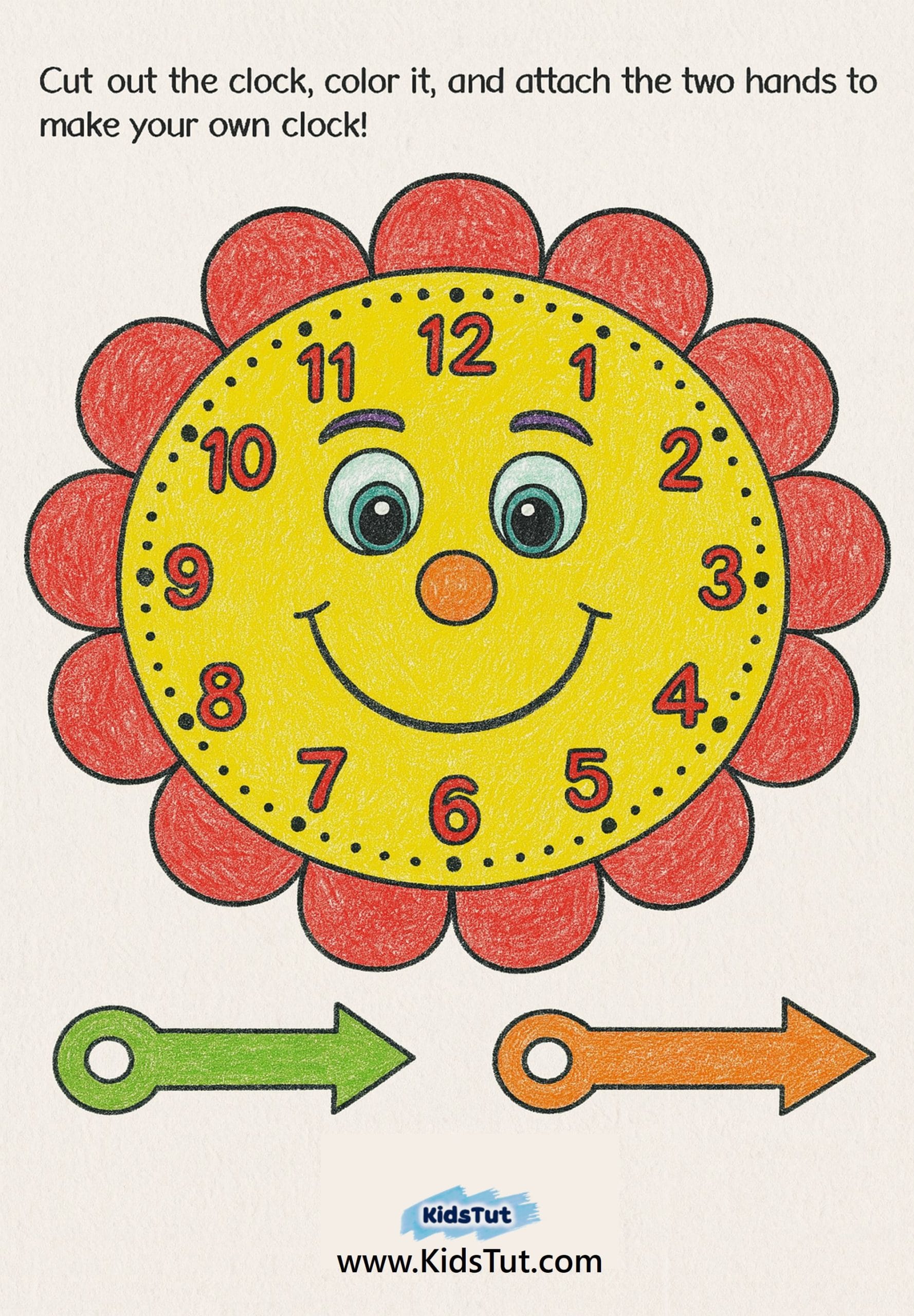 Worksheets for Kids: Fun Clock Craft to Learn Time