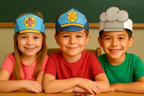 Easy Labor Day Crafts for Kids: Helpers Hat Fun