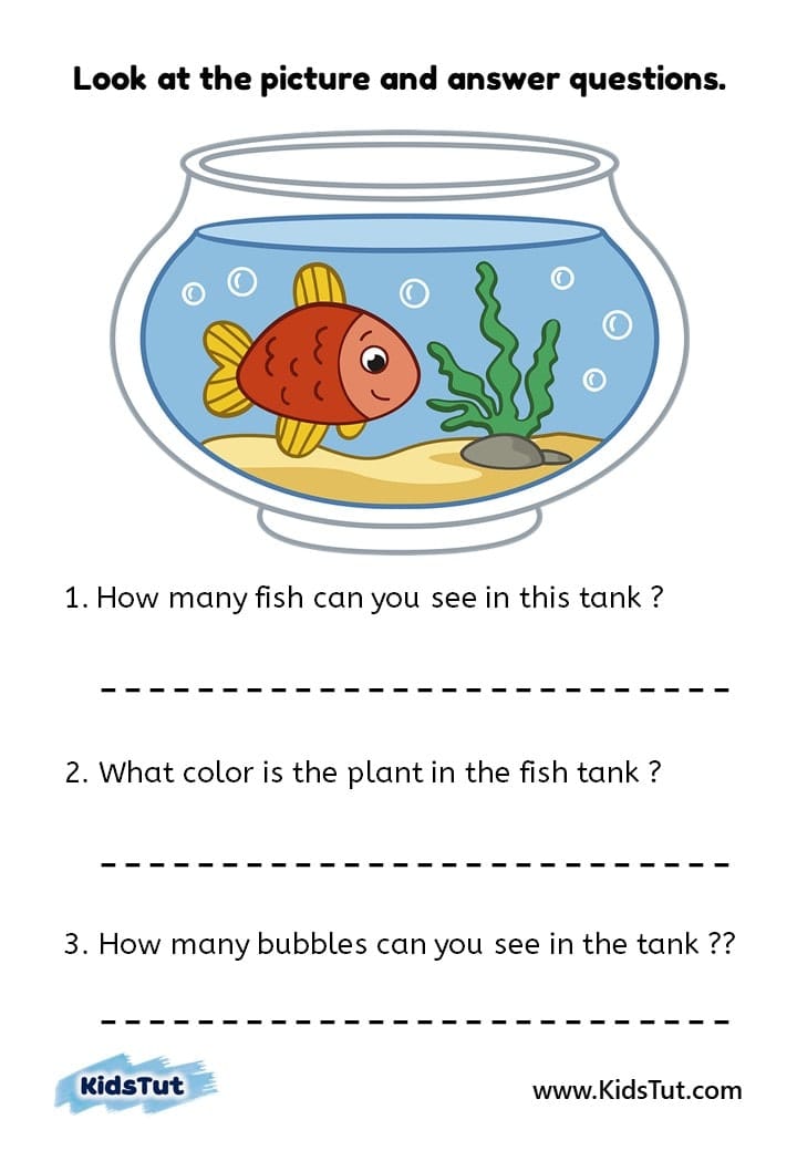 Easy Look at the picture and answer worksheets