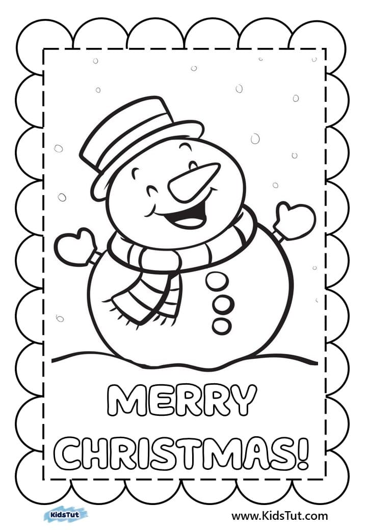 Christmas cards coloring pages