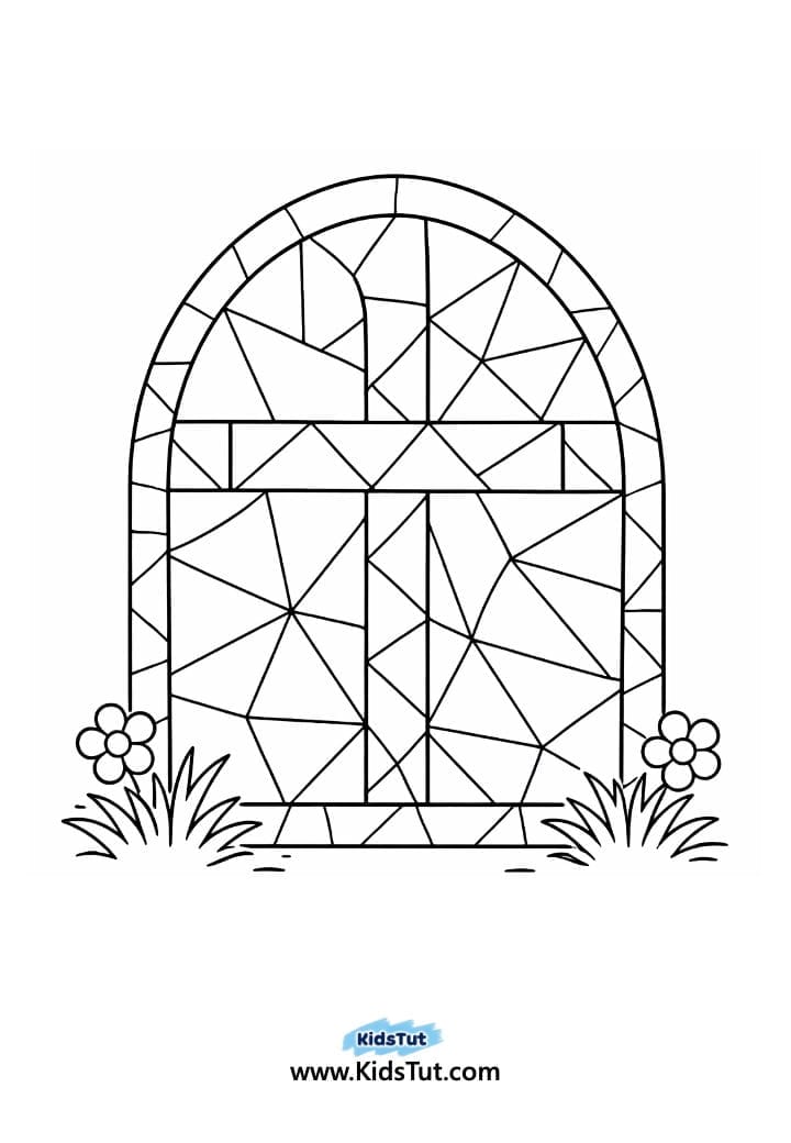 Easy Geometric Easter Coloring Pages for Kids